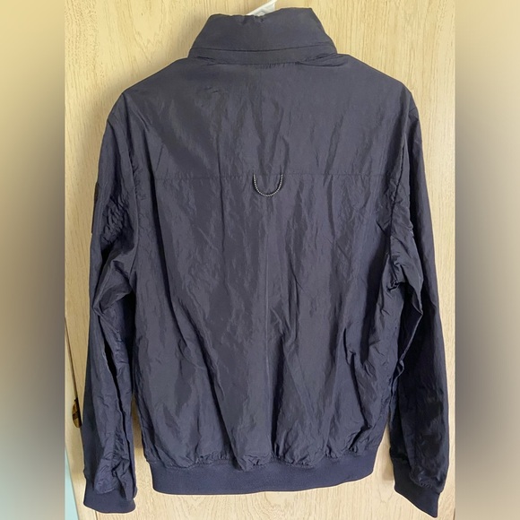 OUTHERE UTILITY WINDBREAKER W/HIDDEN HOOD Navy Italy Men’s Sz Medium - Picture 14 of 16